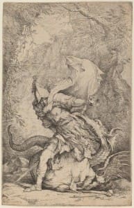 Salvator Rosa's often demonic imagery isn't widely represented on Artsy, but that it makes an appearance is impressive. Here's "Jason and the Dragon, 1663 - 1664.